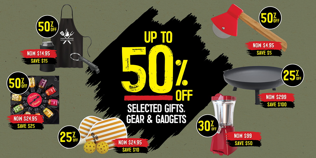 Up To 50% Off Selected Gifts, Gear & Gadgets | Shop Now